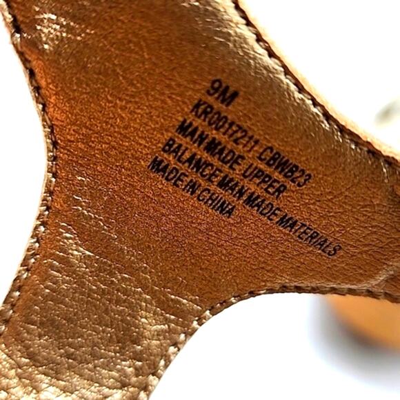 KORKS DAWSON OFF WHITE ANKLE STRAP PLATFORM WEDGE SANDALS SIZE 9 NWOB - Picture 7 of 16